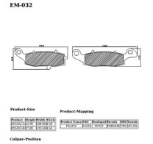 [ELIG] 브이스톰650 프론트 좌측 패드(EM-032)